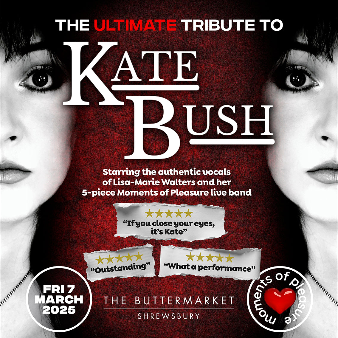 The Music of Kate Bush - starring Lisa-Marie Walters and the Moments of Pleasure live band