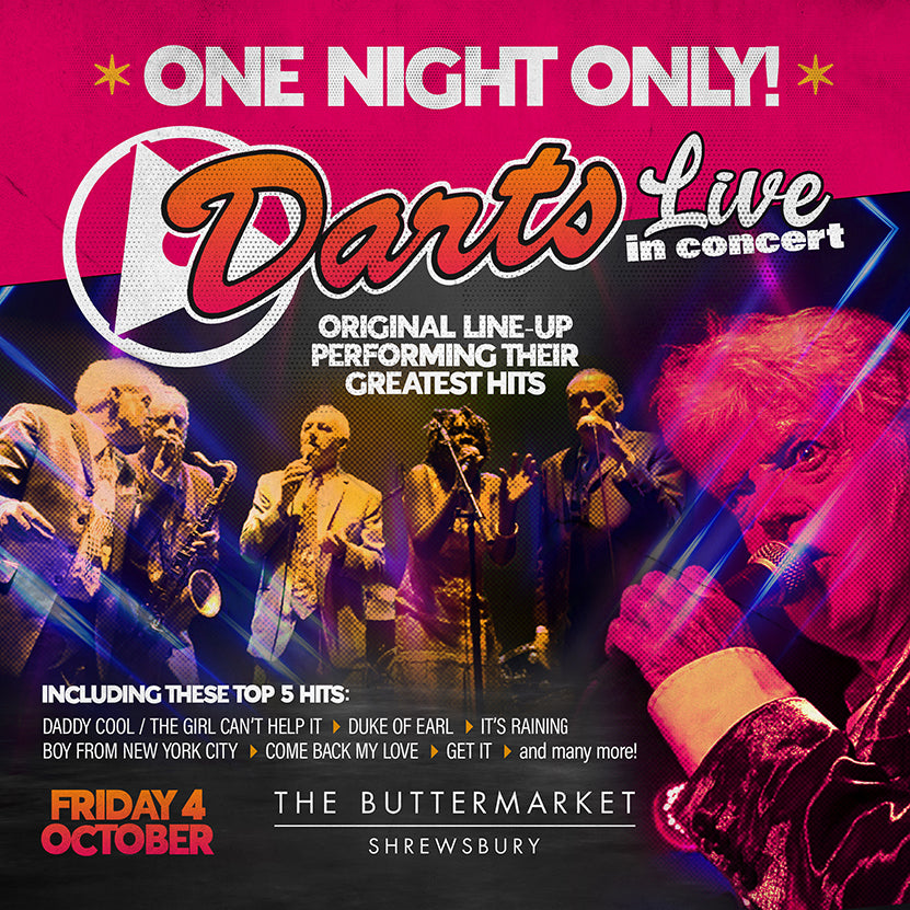 Darts Live in Concert – Greatest Hits Tour with the original line-up!